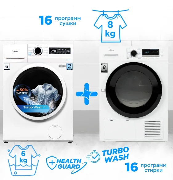 Стиральная машина Midea MF01610US40/W + Подарок купить,NaN