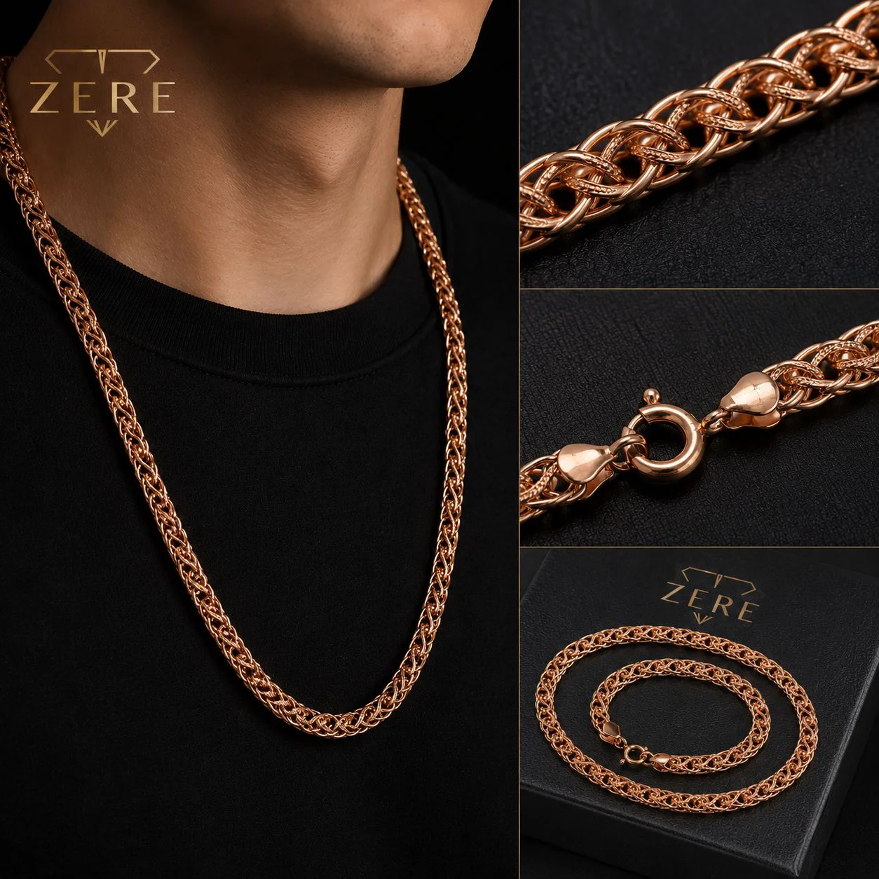 Цепочка Zere Бисмарк золото 10.23гр 55см - ForteMarket Цепочка Zere Бисмарк золото 10.23гр 55см купить,810400