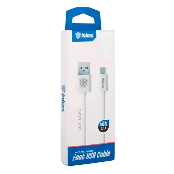 Кабель Inkax USB to Micro USB CK 51 1м белый