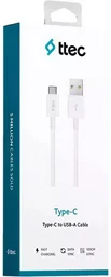 Кабель TTEC USB-A to USB-C 1.2м белый