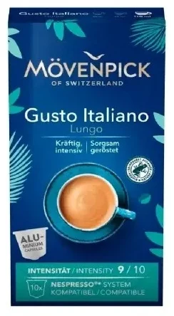Капсулы для кофемашины Nespresso Movenpick Gusto Italiano Green Cap 10шт