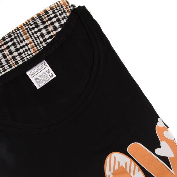 Пижама NicoLetta черная 5XL купить,22000