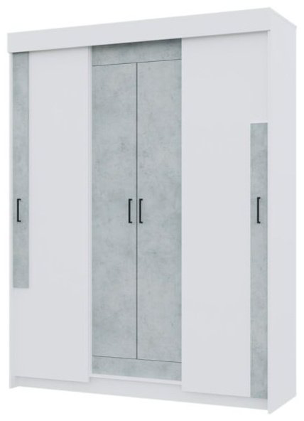 Шкаф-купе Горизонт Виктор, 160x210х52.6 см, белый, серый купить,NaN