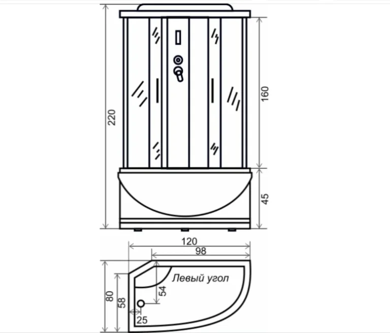 Душевая кабина Aquapulse 120х80х220см купить,NaN