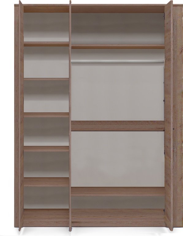 Распашной шкаф MySTAR Вирджиния 1831, 146.6x197.7х58.6 см, коричневый купить,NaN