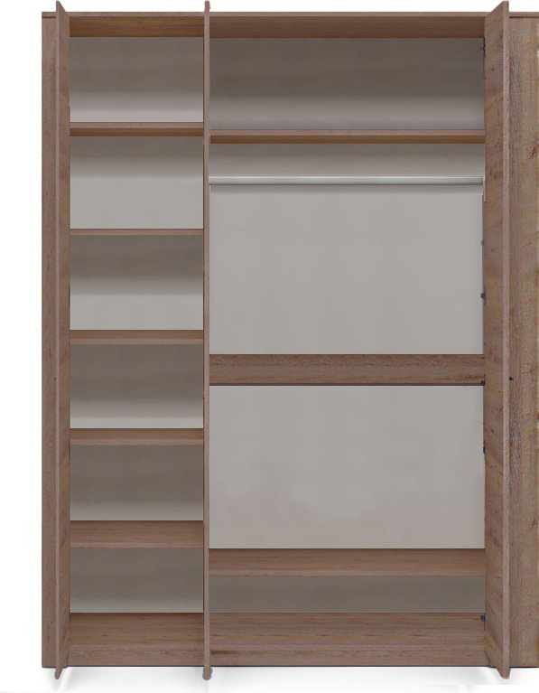 Распашной шкаф MySTAR Вирджиния 1831, 146.6x197.7х58.6 см, коричневый купить,NaN