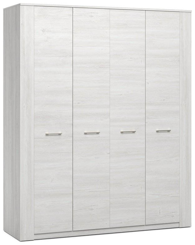 Распашной шкаф MySTAR Вирджиния 00029592, 187.4x213х59 см, белый купить,NaN
