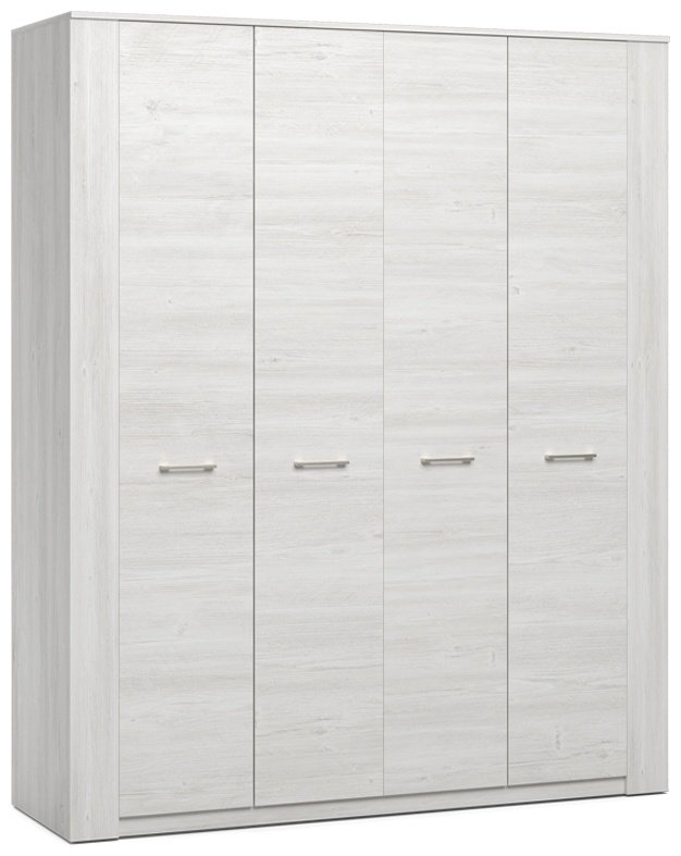 Распашной шкаф MySTAR Вирджиния 00029592, 187.4x213х59 см, белый купить,NaN