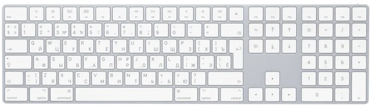 Клавиатура Apple Magic Keyboard with Numeric Keypad - Russian MQ052RS/A белая