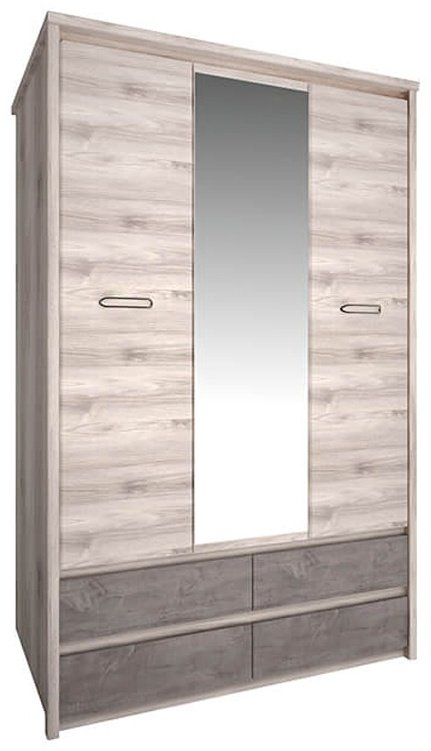 Шкаф ANREX Джаз 3DG4S Z 127x210х59.5см бежевый купить,NaN