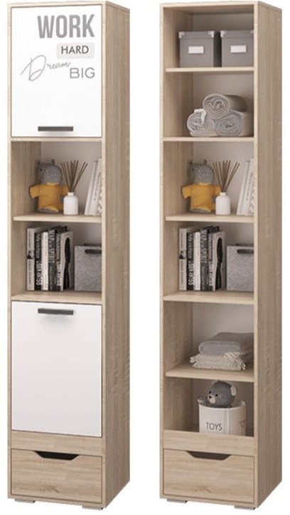Распашной шкаф MLK Джуниор 45.2x222х43см коричневый купить,NaN