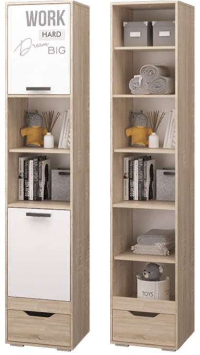 Распашной шкаф MLK Джуниор 45.2x222х43см коричневый купить,NaN