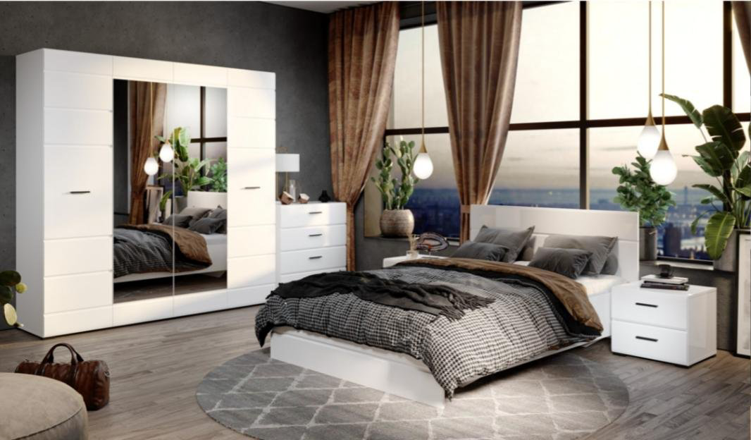 Гарнитур Imperial Йорк 4Д 160х200см белый купить,NaN