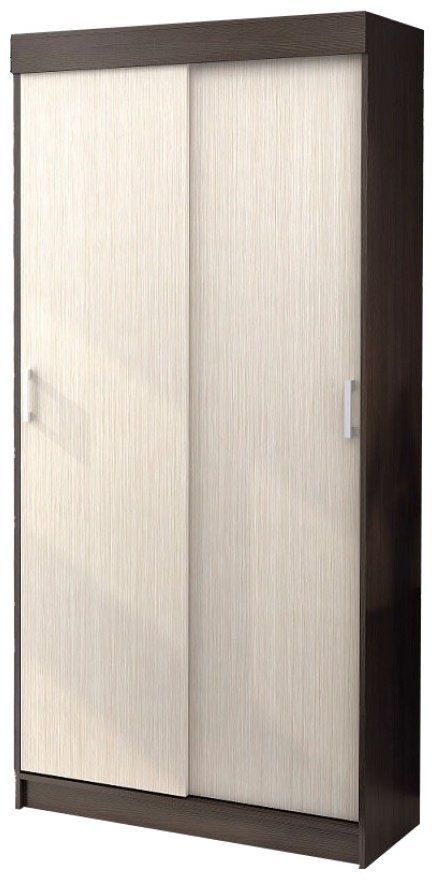 Шкаф-купе Стендмебель Евро, 100x210х42 см, темно-коричневый, светло-коричневый купить,NaN