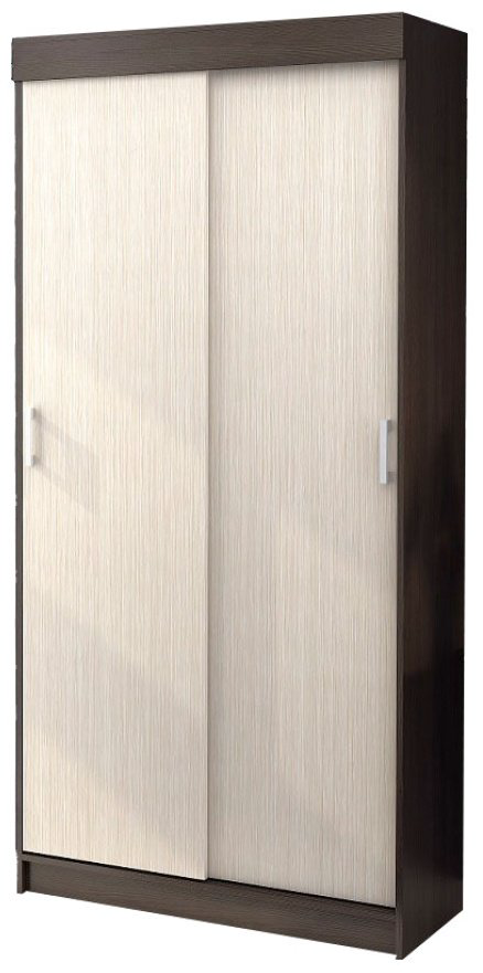 Шкаф-купе Стендмебель Евро, 100x210х42 см, темно-коричневый, светло-коричневый купить,NaN
