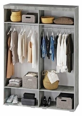Распашной шкаф BTS Инстайл ШК-31, 160x217х51 см, серый - ForteMarket Распашной шкаф BTS Инстайл ШК-31, 160x217х51 см, серый купить,0