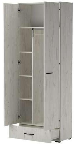 Шкаф распашной Памир Италия 80x215.2х37см серый купить,NaN