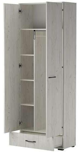 Шкаф распашной Памир Италия 80x215.2х37см серый купить,NaN