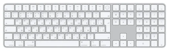 Клавиатура Apple Magic Keyboard with Touch ID and Numeric Keypad for Mac MK2C3RS/A белая купить,NaN
