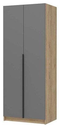 Распашной шкаф Стендмебель Лион 403536, 80x200х55 см, коричневый, серый