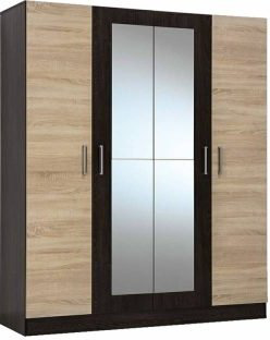 Шкаф Стендмебель Луизиана 160x190х46.6см черно-коричневый купить,NaN