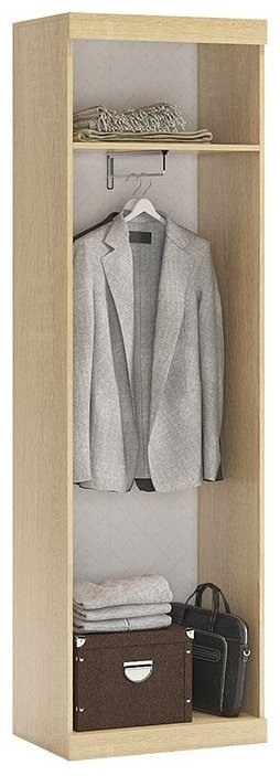 Распашной шкаф Mebelson Макси 2Д Скала, 60x202.1х47 см, коричневый купить,0