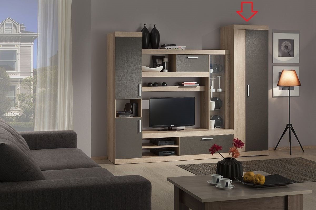 Распашной шкаф Mebelson Макси 2Д Скала, 60x202.1х47 см, коричневый купить,0
