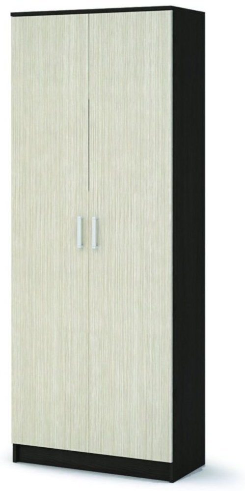 Распашной шкаф Стендмебель Машенька, 80x202х38 см, черный, бежевый