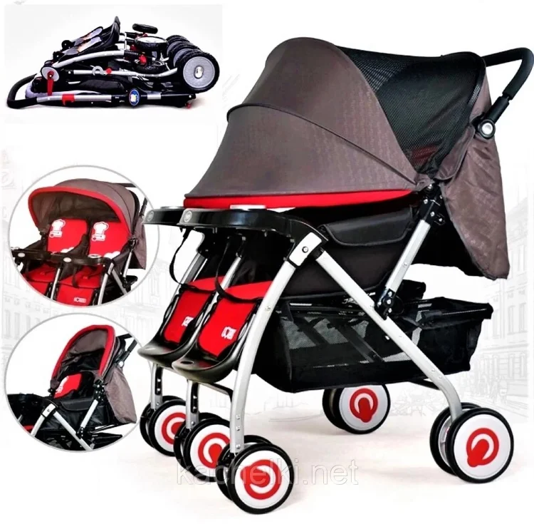 Коляска прогулочная BBH 703В Black-Red - ForteMarket Коляска прогулочная BBH 703В Black-Red купить,0