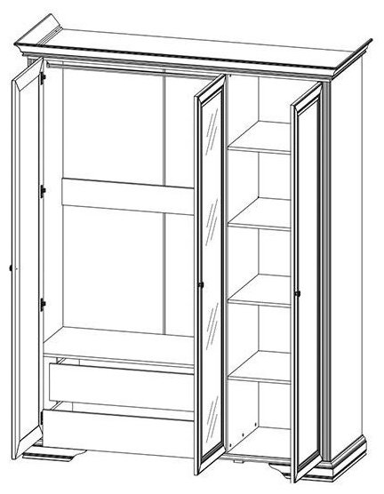 Распашной шкаф Гербор Вайт 3d (2s) снеж 176x221х63.5см белый купить,NaN