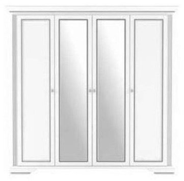 Распашной шкаф Гербор Вайт 4D2S, 226.5x221х63.5 см, белый купить,NaN