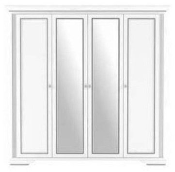 Распашной шкаф Гербор Вайт 4D2S, 226.5x221х63.5 см, белый купить,NaN