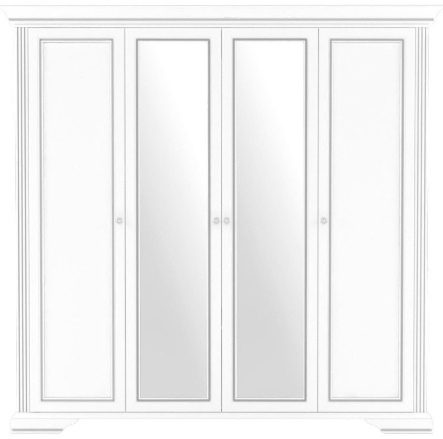 Распашной шкаф Гербор 4D2S 226.5x221х63.5см белый купить,NaN