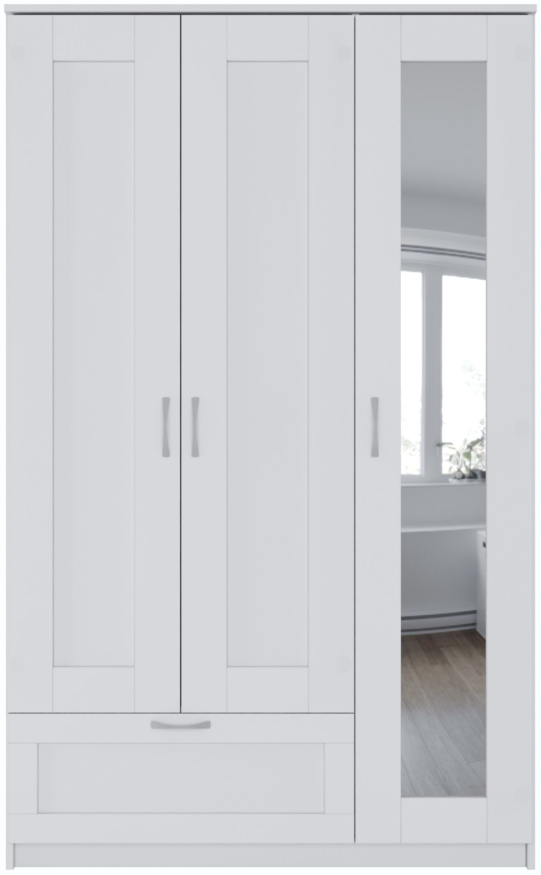 Распашной шкаф Гуд Лакк СИР-03, 117.1x190х50.2 см, белый купить,NaN