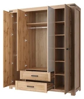 Распашной шкаф ANREX Мортиз 4DG2S Z, 177x210х60 см, бежевый купить,0