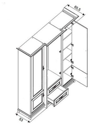 Распашной шкаф Гербор Соната 3d-2s, 178x225х65.5 см, коричневый купить,NaN
