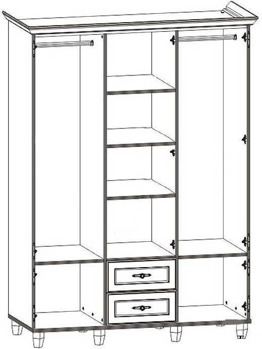 Распашной шкаф Гербор Соната 3Д, 178x225х65.5 см, коричневый - ForteMarket Распашной шкаф Гербор Соната 3Д, 178x225х65.5 см, коричневый купить,0