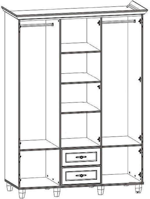 Распашной шкаф Гербор Соната 3Д, 178x225х65.5 см, коричневый купить,NaN