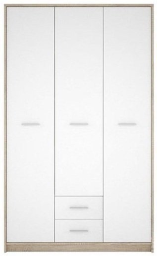 Распашной шкаф Involux 020-04 SZF3D2S N, 118.5x196.5х54 см, белый, коричневый
