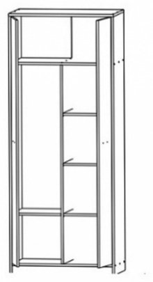 Распашной шкаф Гербор Непо SZF 2D, 80x197х54 см, белый, бежевый - ForteMarket Распашной шкаф Гербор Непо SZF 2D, 80x197х54 см, белый, бежевый купить,0