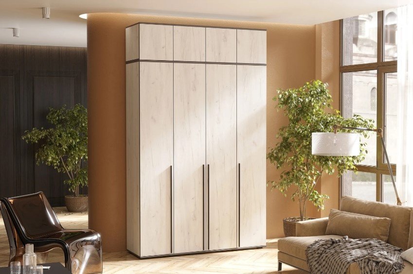 Шкаф антресольный МИФ Норд, 160x41.8х51 см, бежевый, кремовый - ForteMarket Шкаф антресольный МИФ Норд, 160x41.8х51 см, бежевый, кремовый купить,0