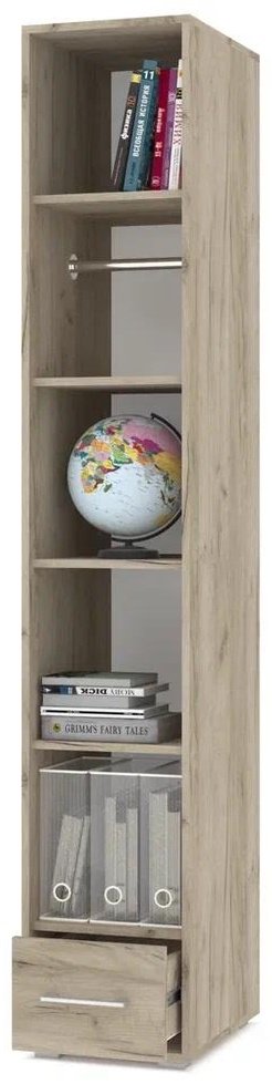 Распашной шкаф Модерн Оливия, 35x204х47 см, белый, серый - ForteMarket Распашной шкаф Модерн Оливия, 35x204х47 см, белый, серый купить,0