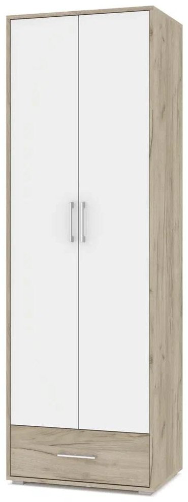 Шкаф распашной Модерн Оливия 66.6x204х47см бело-серый купить,NaN
