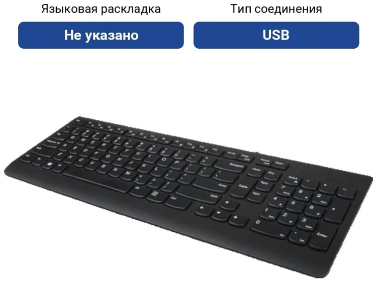 Клавиатура Lenovo 300 USB Combo Wired черная