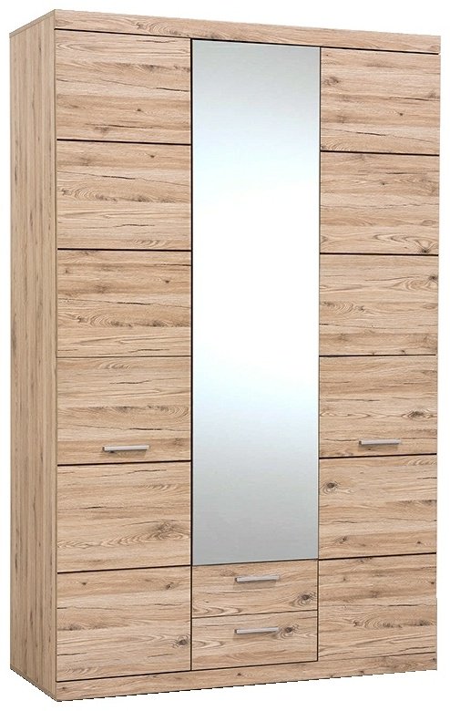 Распашной шкаф ANREX Оскар 3D2S, 135x217.3х57.6 см, коричневый