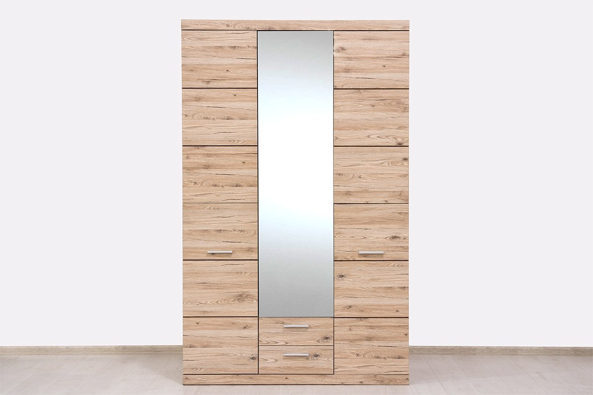 Распашной шкаф ANREX Оскар 3D2S, 135x217.3х57.6 см, коричневый купить,NaN