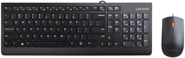 Клавиатура Lenovo 300 USB Combo Wired черная