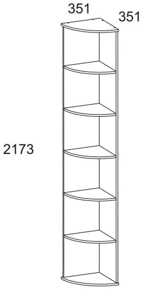 Модуль для гардероба ANREX Oskar, 35.1x217.3х35.1 см, бежевый купить,0