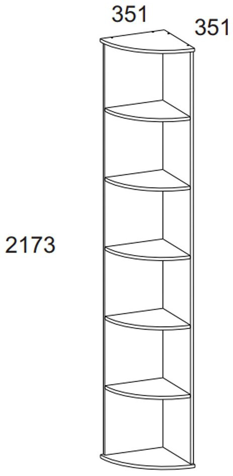 Модуль для гардероба ANREX Oskar, 35.1x217.3х35.1 см, бежевый купить,NaN
