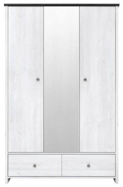Шкаф распашной Гербор Порто SZF2D1L2S 128.5x199.5х55.5см белый купить,NaN